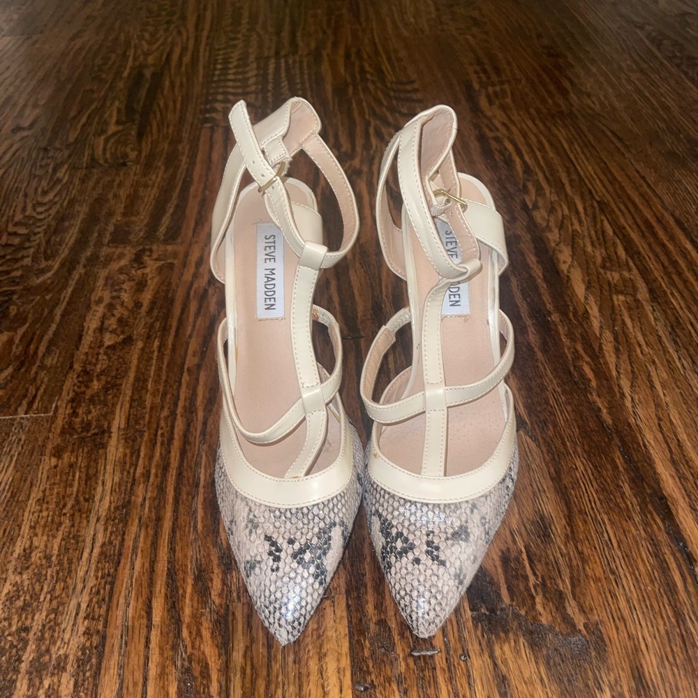 Steve Madden snake print heels